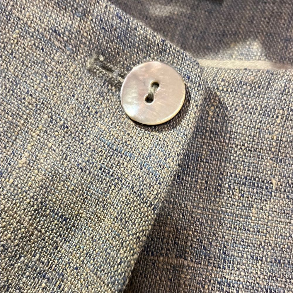 Linda Allard for Ellen Tracy Classic Chic Linen Open Blazer Size 12 - Picture 5 of 11